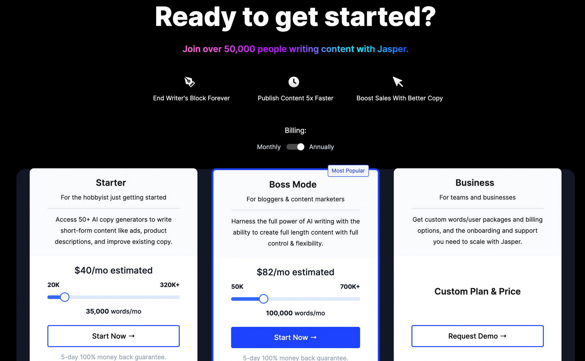 Jasper AI pricing - Rytr vs Jasper