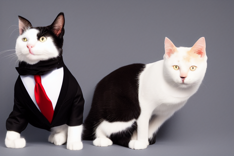 Cat with a suit and tie AI image generated using Photosonic