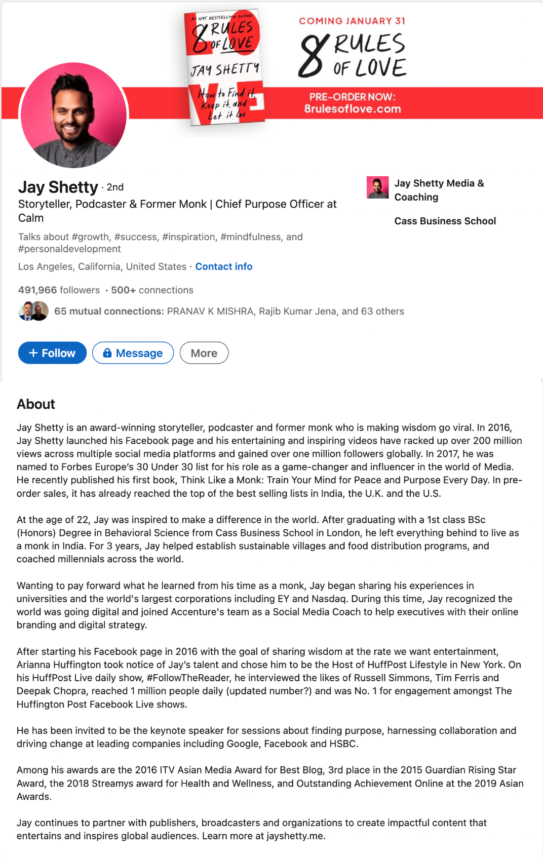 personal bio examples