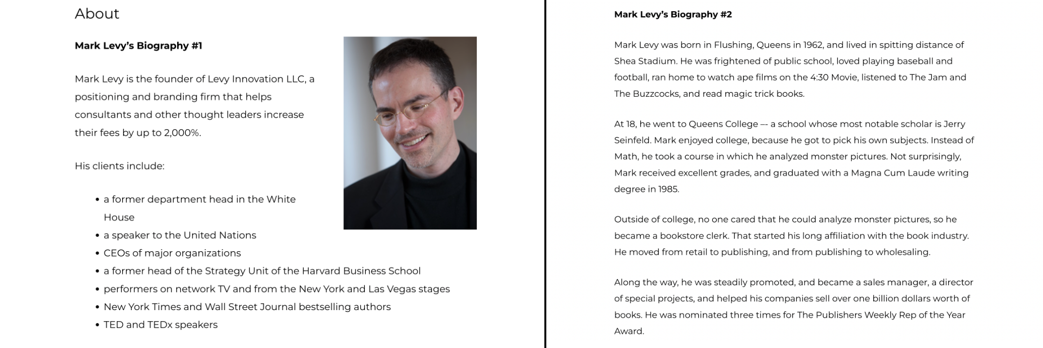 personal bio examples