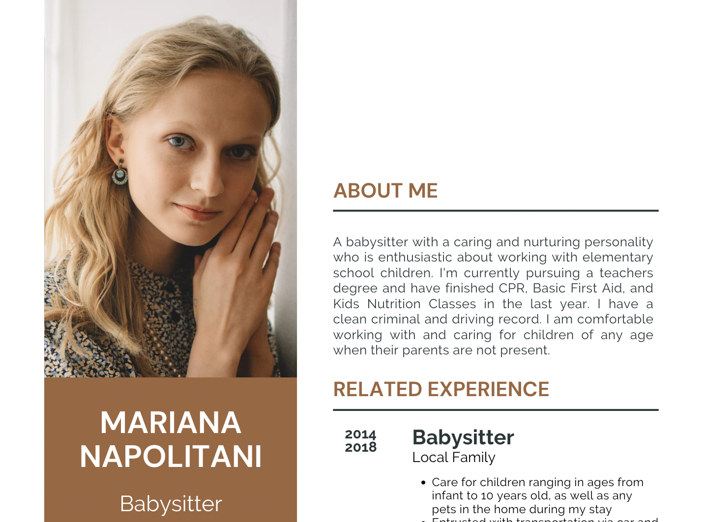 personal bio examples