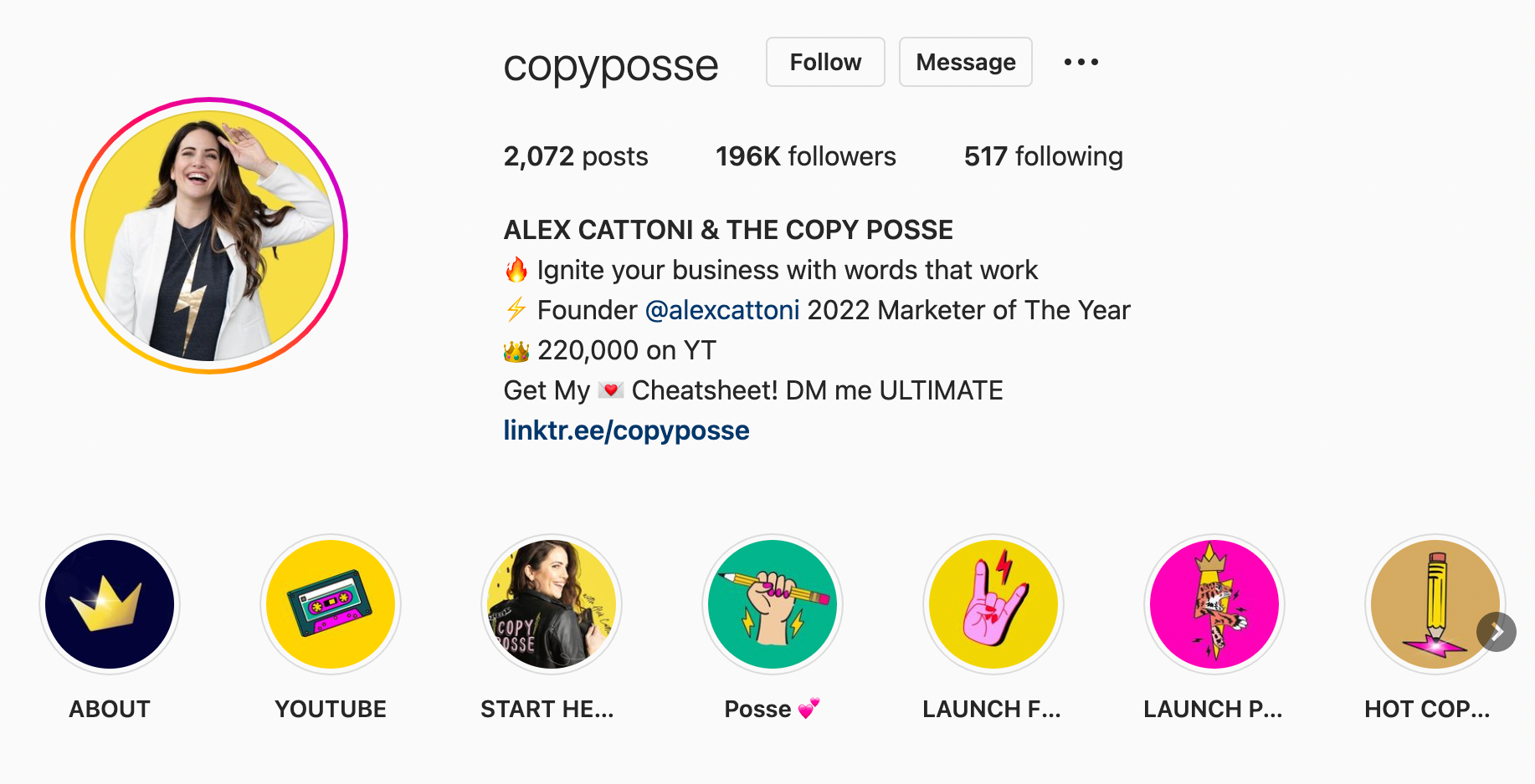 business bio examples