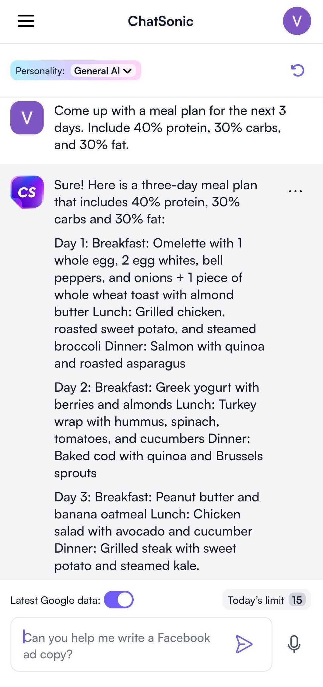 ChatSonic mobile app with ChatGPT power