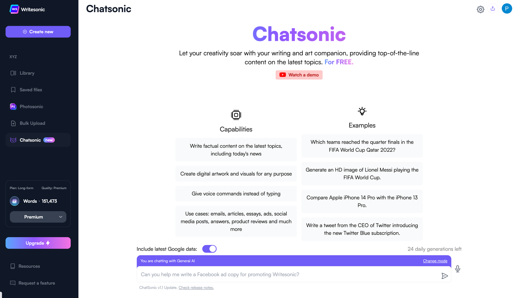 Rytr alternative - ChatSonic