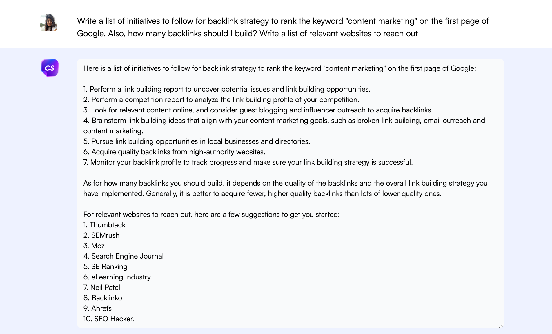 ChatGPT Prompts for SEO