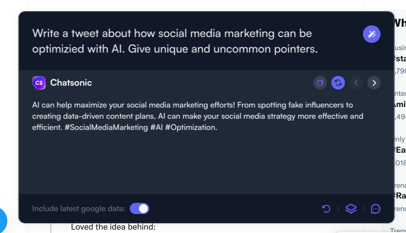 Chatsonic prompt - ChatGPT chrome extension