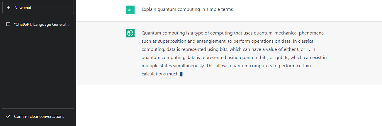 Quantum computing on ChatGPT - How to use ChatGPT