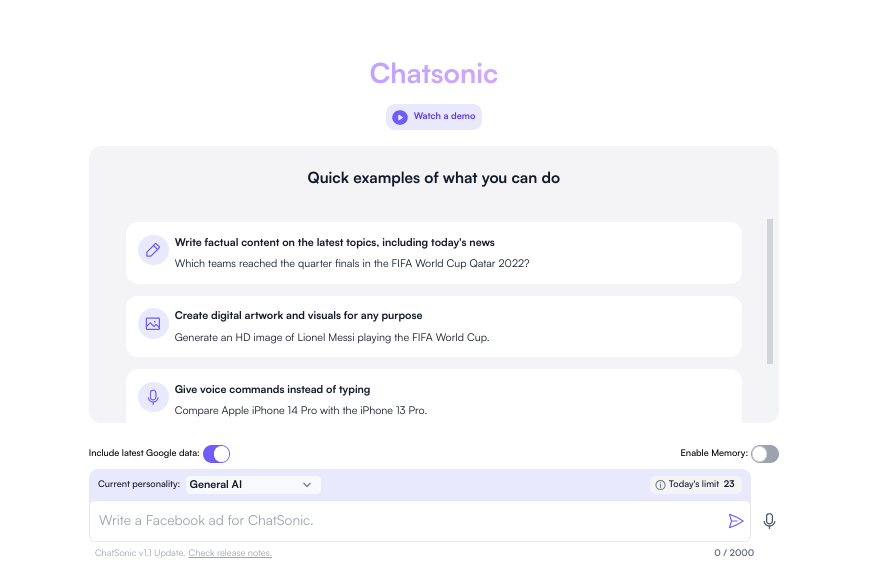 Chatsonic - make money using ChatGPT