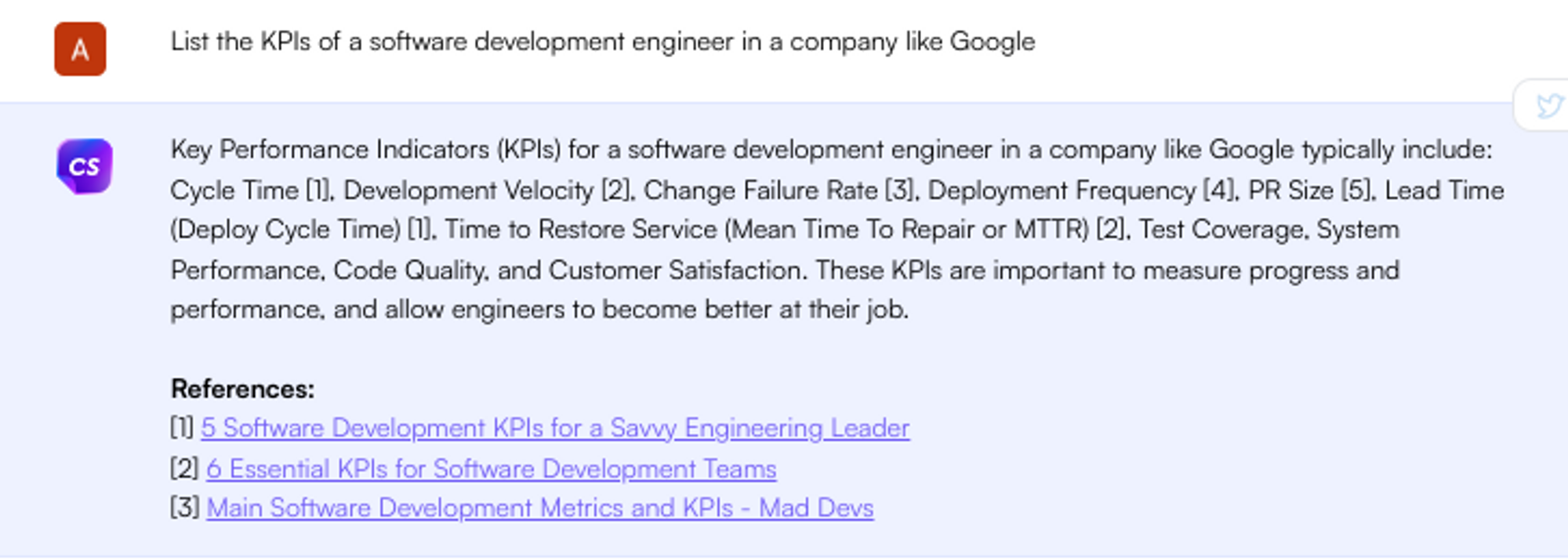 ChatGPT prompt for understanding KPIs of a job role - Job Search