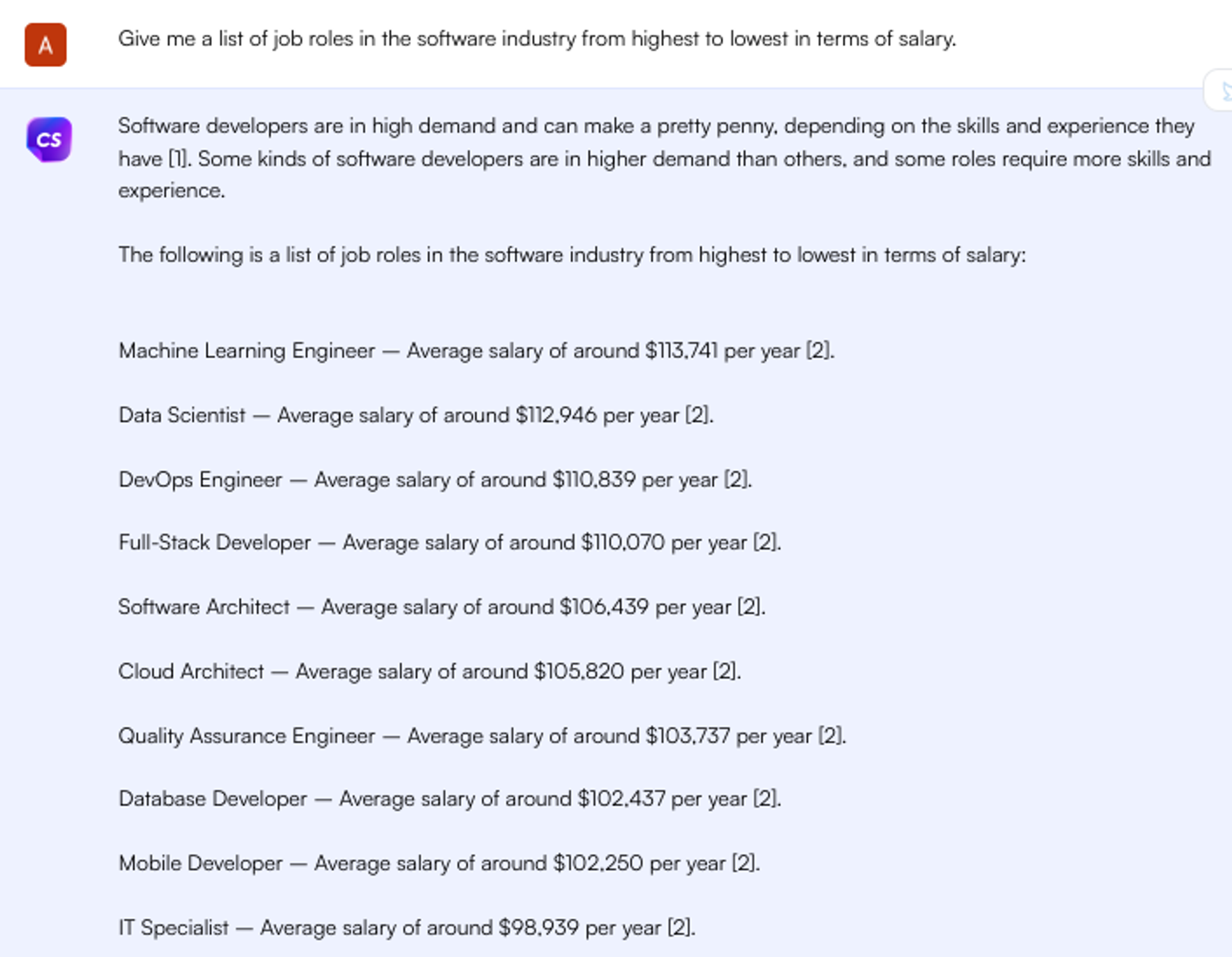 ChatGPT prompt for job search by salary - Job Search