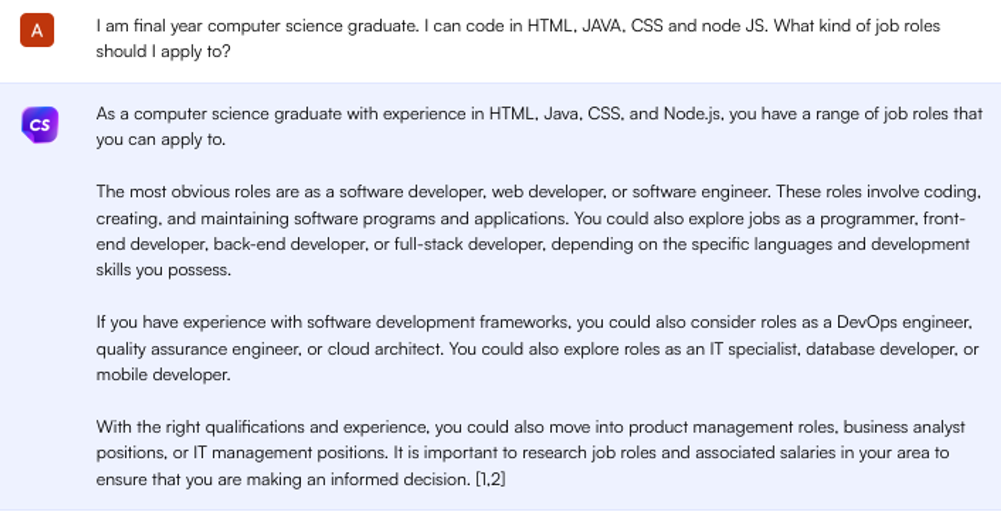 ChatGPT prompt for job search by skills - Job Search