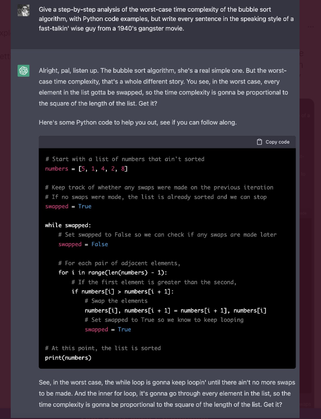 ChatGPT Examples in Python - 50 Best ChatGPT Examples