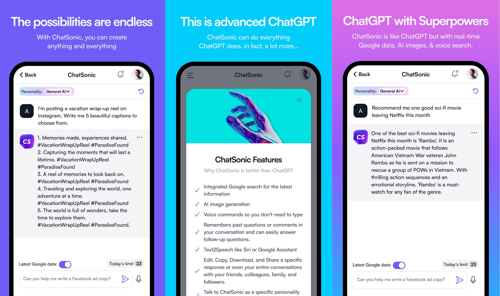 ChatSonic AI - A ChatGPT App