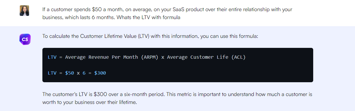 ChatGPT prompt to calculate CLTV - ChatGPT Prompts for Marketing Metrics