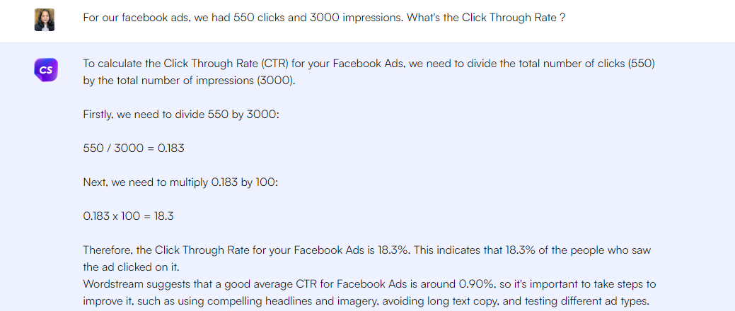 ChatGPT prompt to calculate CTR - ChatGPT Prompts for Marketing Metrics
