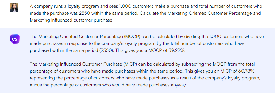 ChatGPT prompt to calculate Marketing Influenced Customer Percentage - ChatGPT Prompts for Marketing Metrics