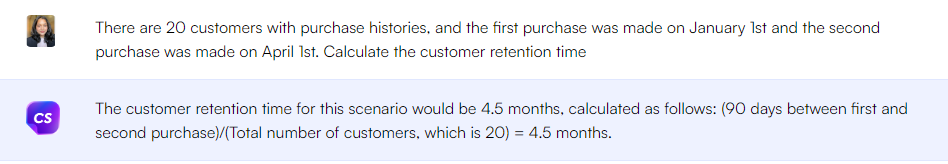 ChatGPT prompt to calculate Customer Retention Time - ChatGPT Prompts for Marketing Metrics