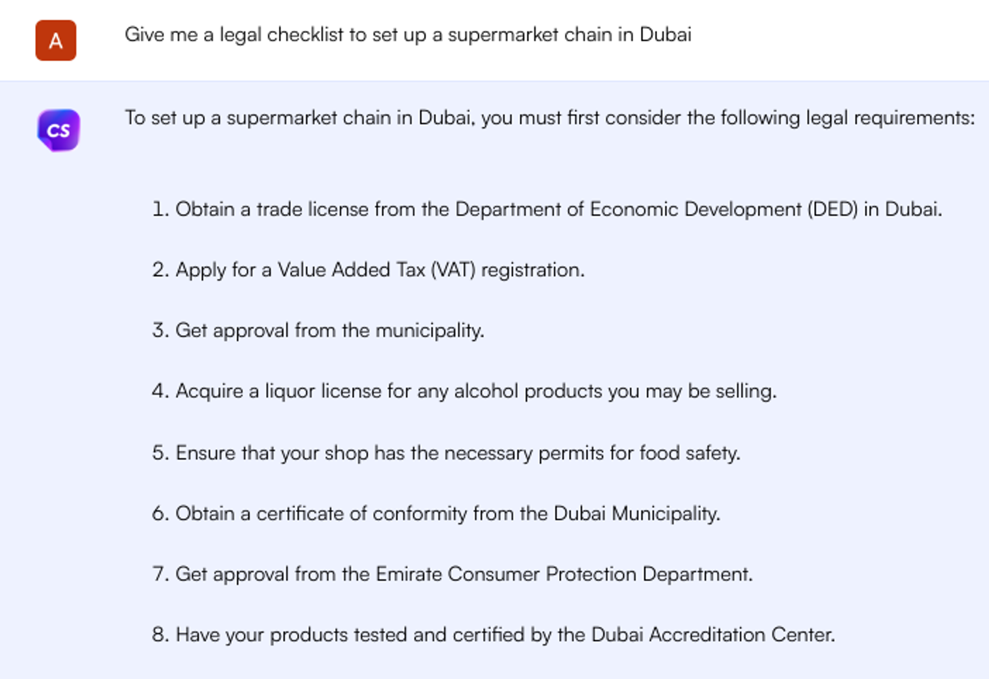 Setting up a business - chatgpt use cases