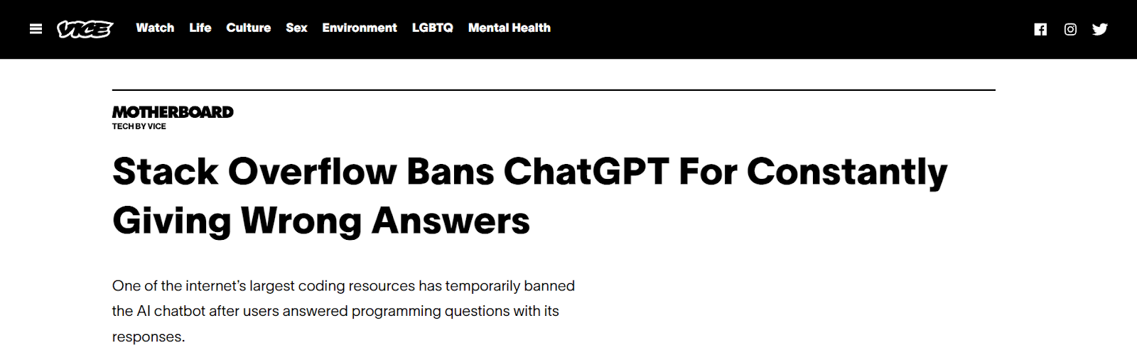 Stack overflow bans ChatGPT - ChatGPT for Students