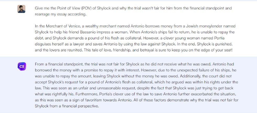 ChatSonic for writing assignments - ChatGPT for Students