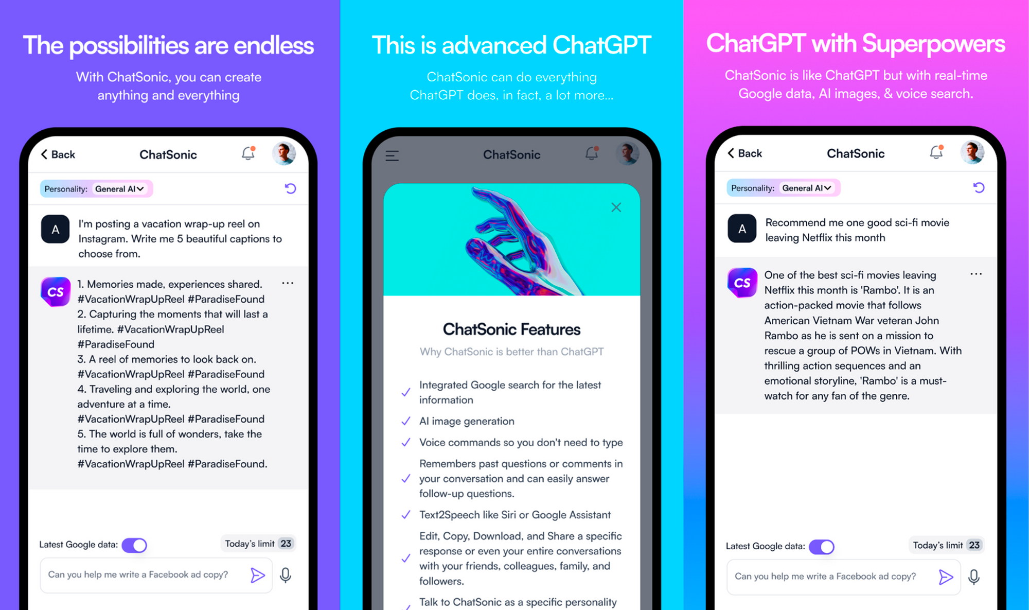 ChatSonic mobile app - chatgpt download