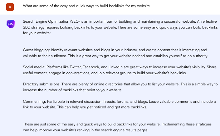 ChatSonic backlink strategy - write a blog with ChatGPT