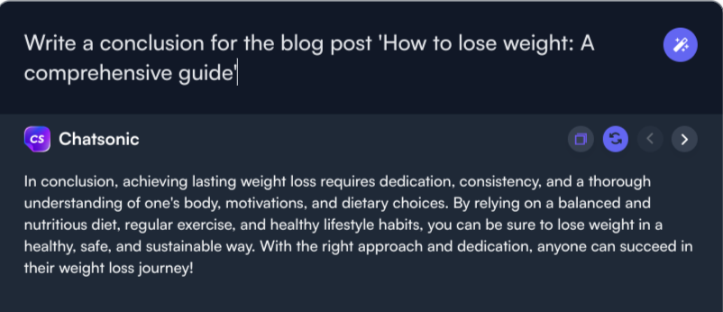 Conclusion of a blog post - ChatSonic chrome extension use cases