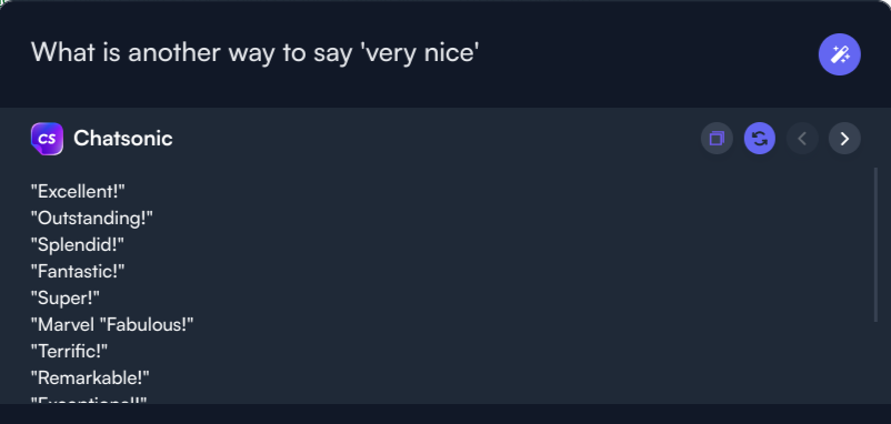 Learning new words - ChatSonic chrome extension use cases