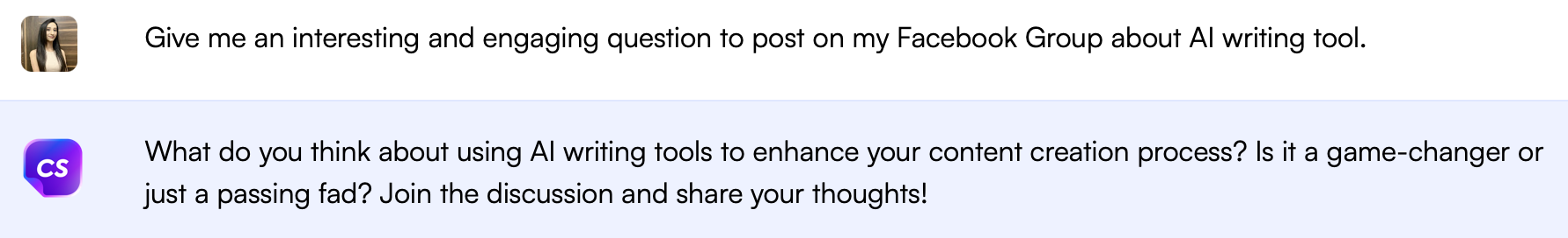 ChatGPT prompt for Facebook group posts - ChatGPT prompts for social media