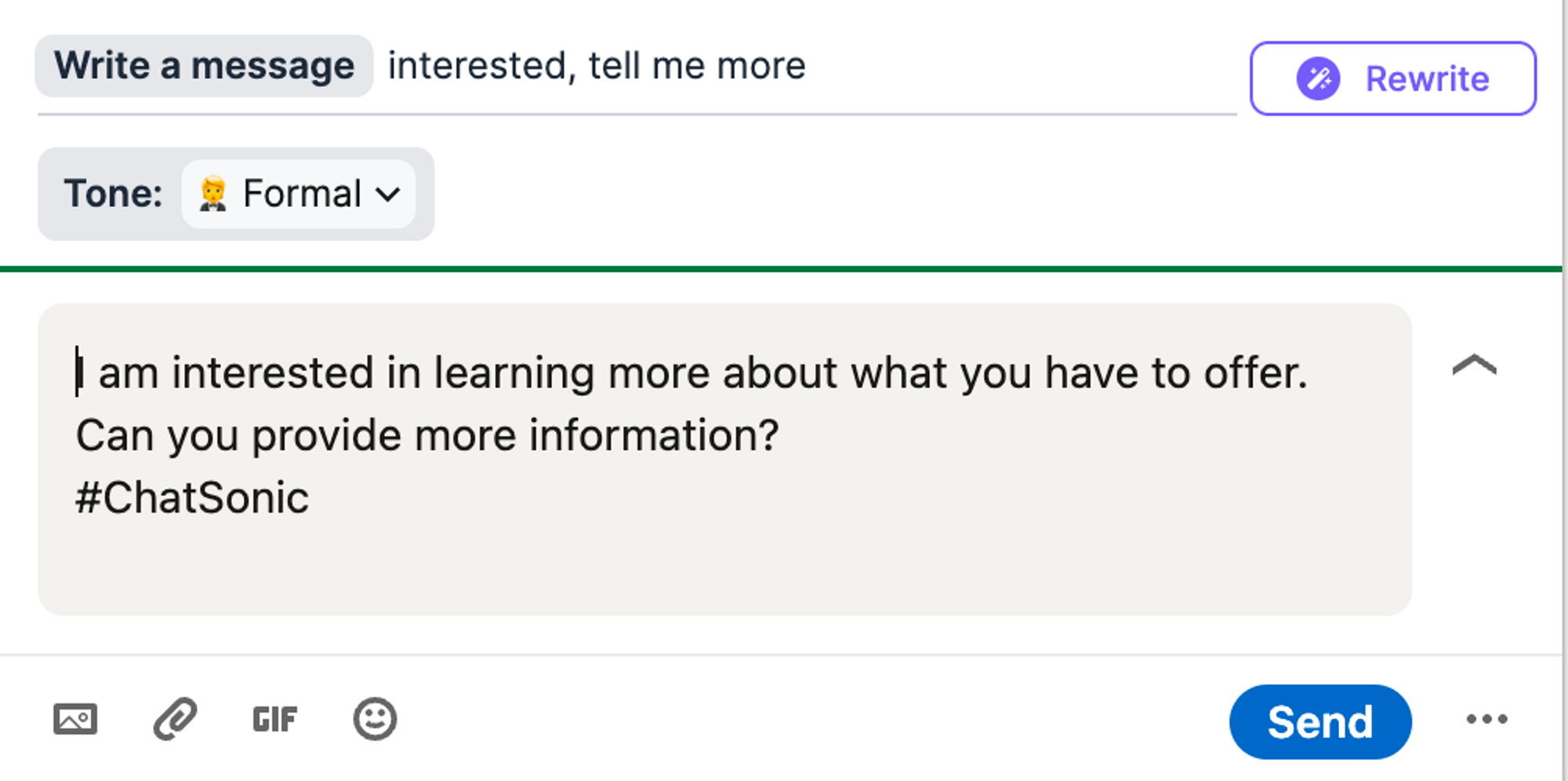 ChatSonic example - ChatGPT alternatives social media