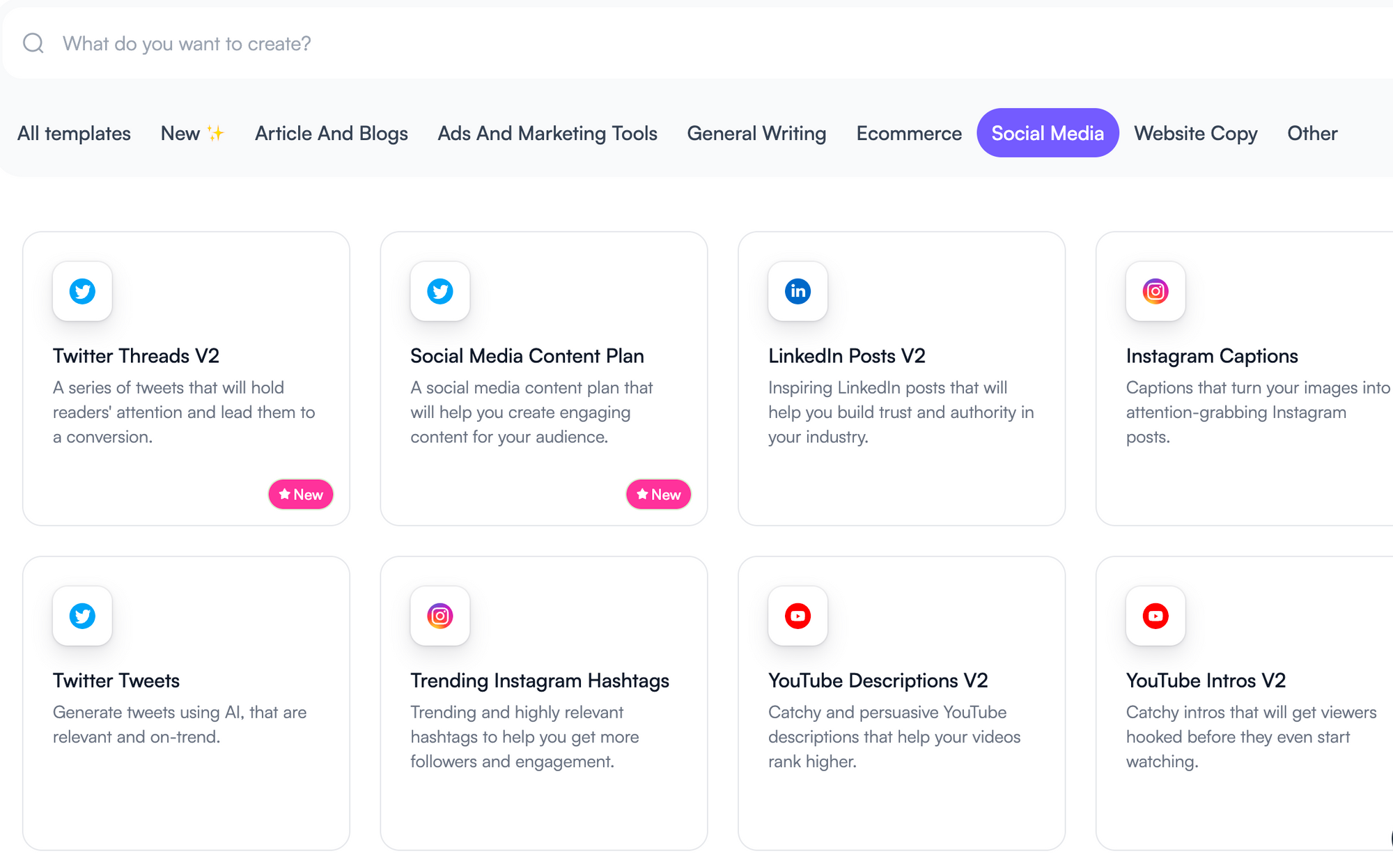 Ewritesonic features - ChatGPT alternatives social media