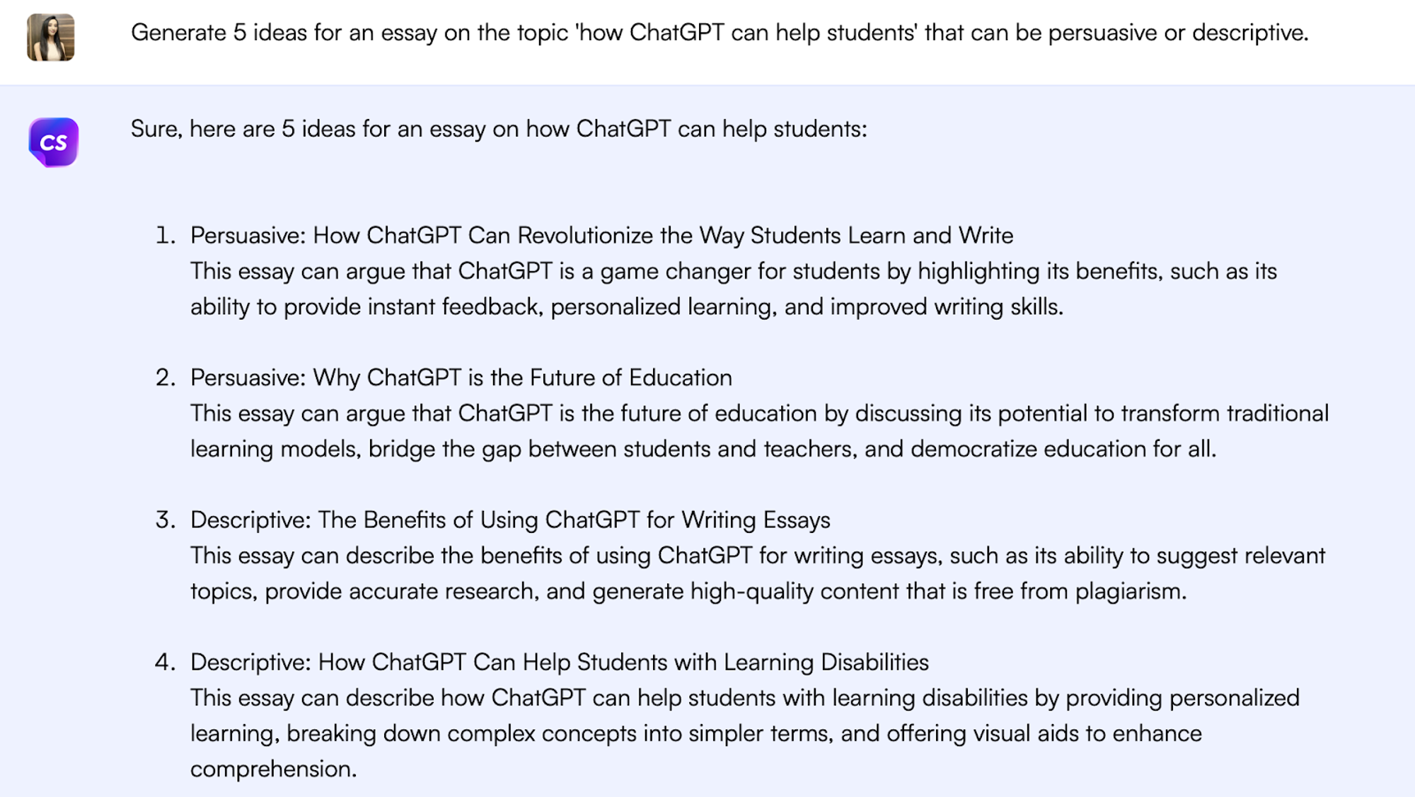 ChatSonic for essay title - How to use ChatGPT to write an essay