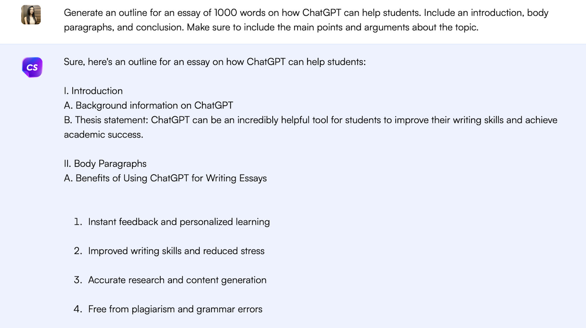 ChatSonic for essay outline - How to use ChatGPT to write an essay