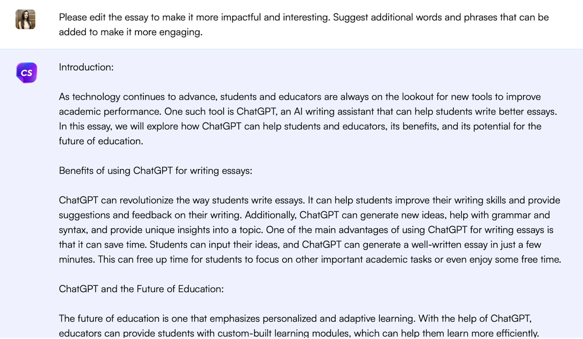 ChatSonic for editing essay - How to use ChatGPT to write an essay
