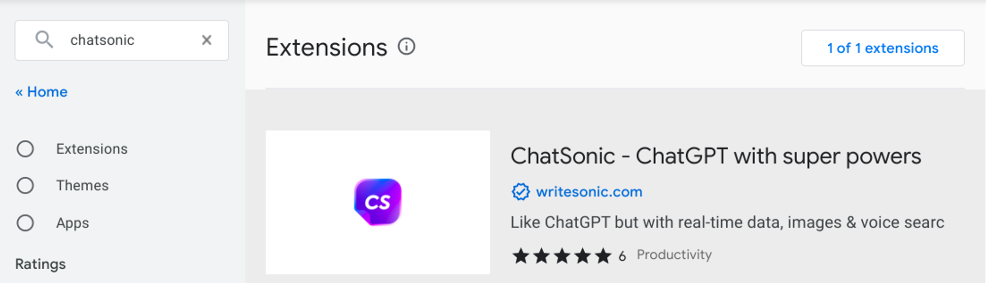 ChatSonic chrome extension - chatgpt for gmail