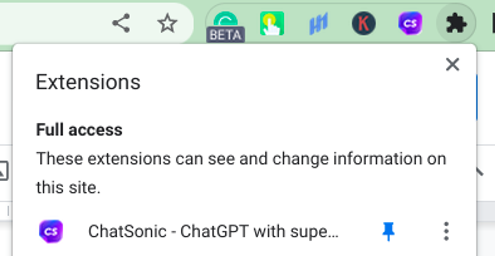 ChatSonic chrome extension - chatgpt for gmail