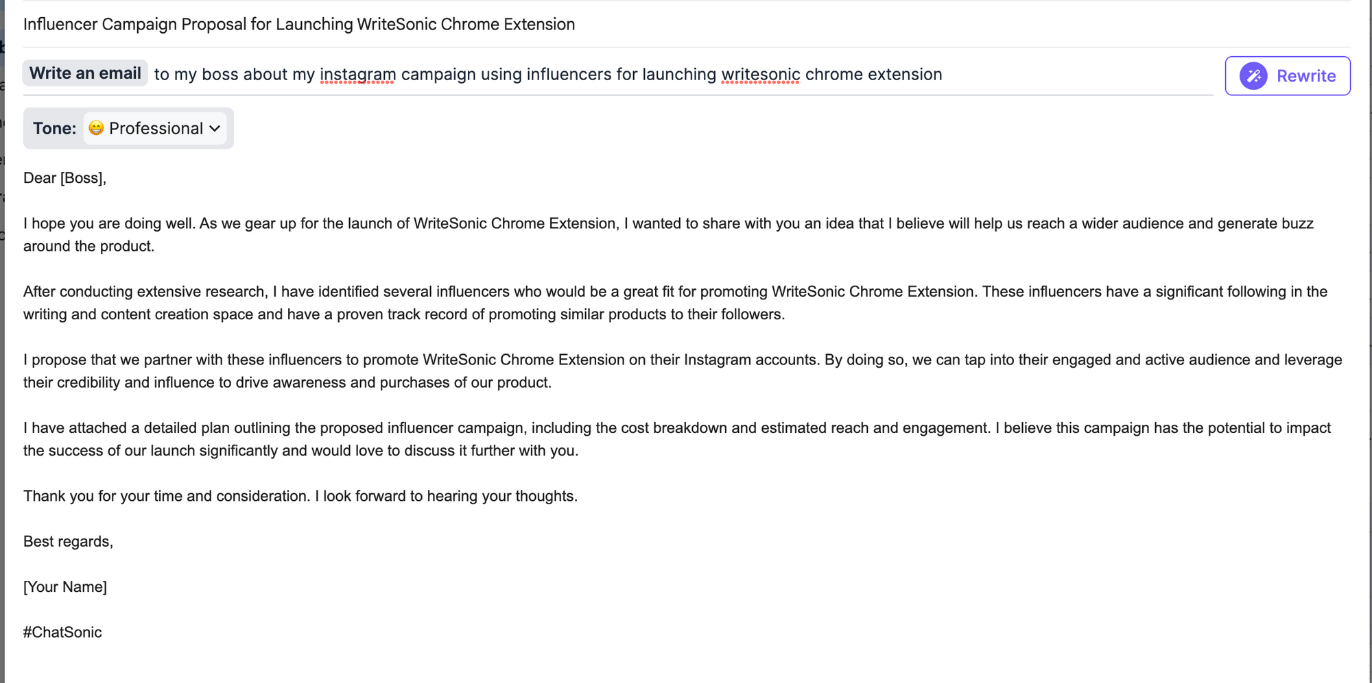 ChatGPT for Gmail example - ChatGPT for Gmail