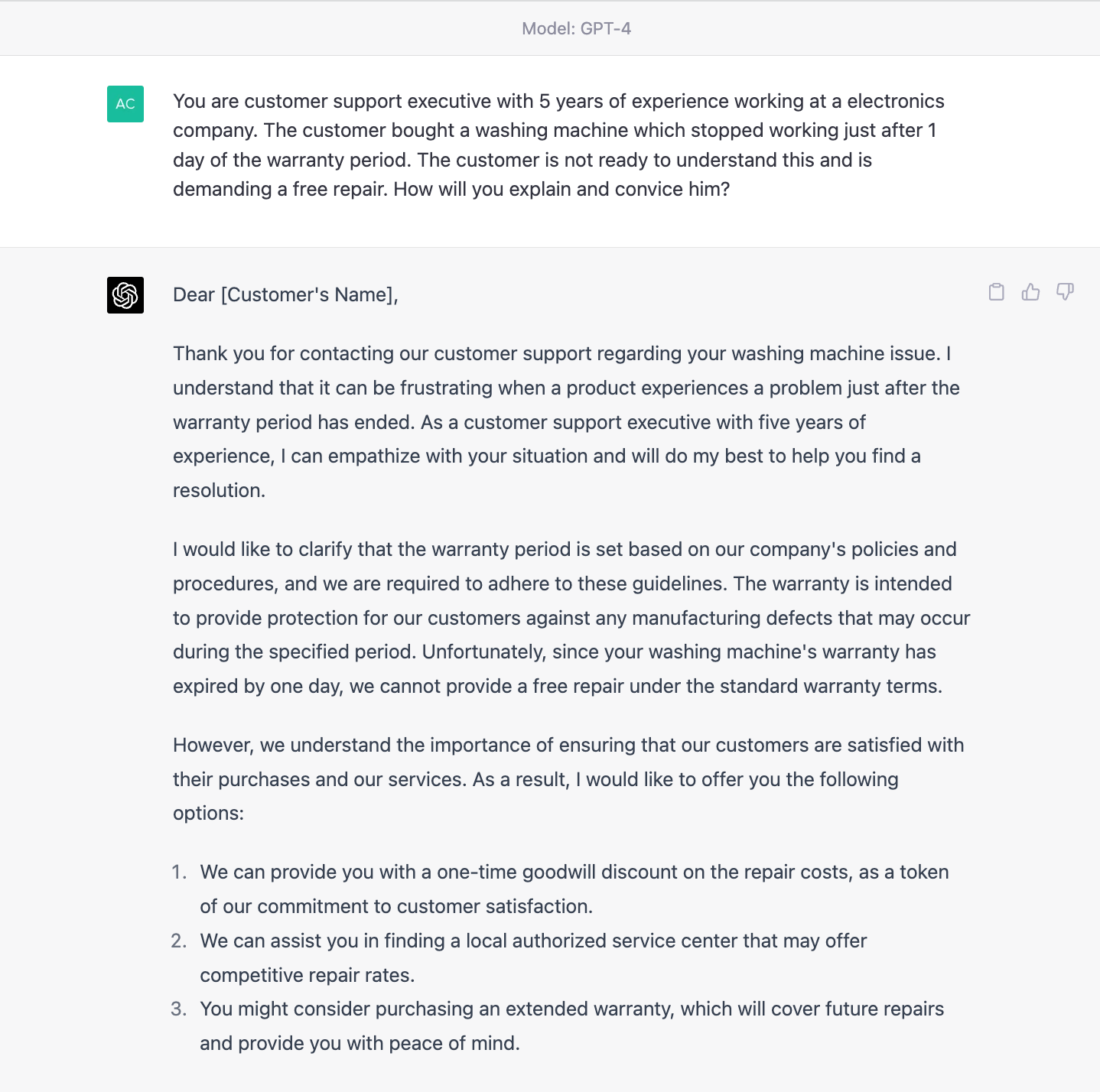 GPT-4 for Customer Support - GPT-4 use cases