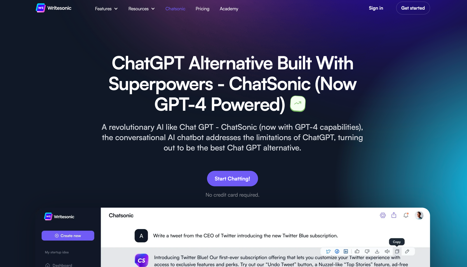 Chatsonic - ChatGPT banned in Italy