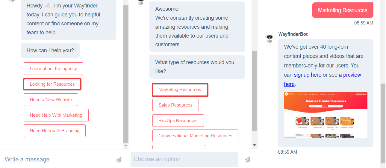 Content distribution bot- Chatbot marketing