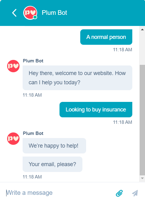 Insurance Bot - Chatbot marketing