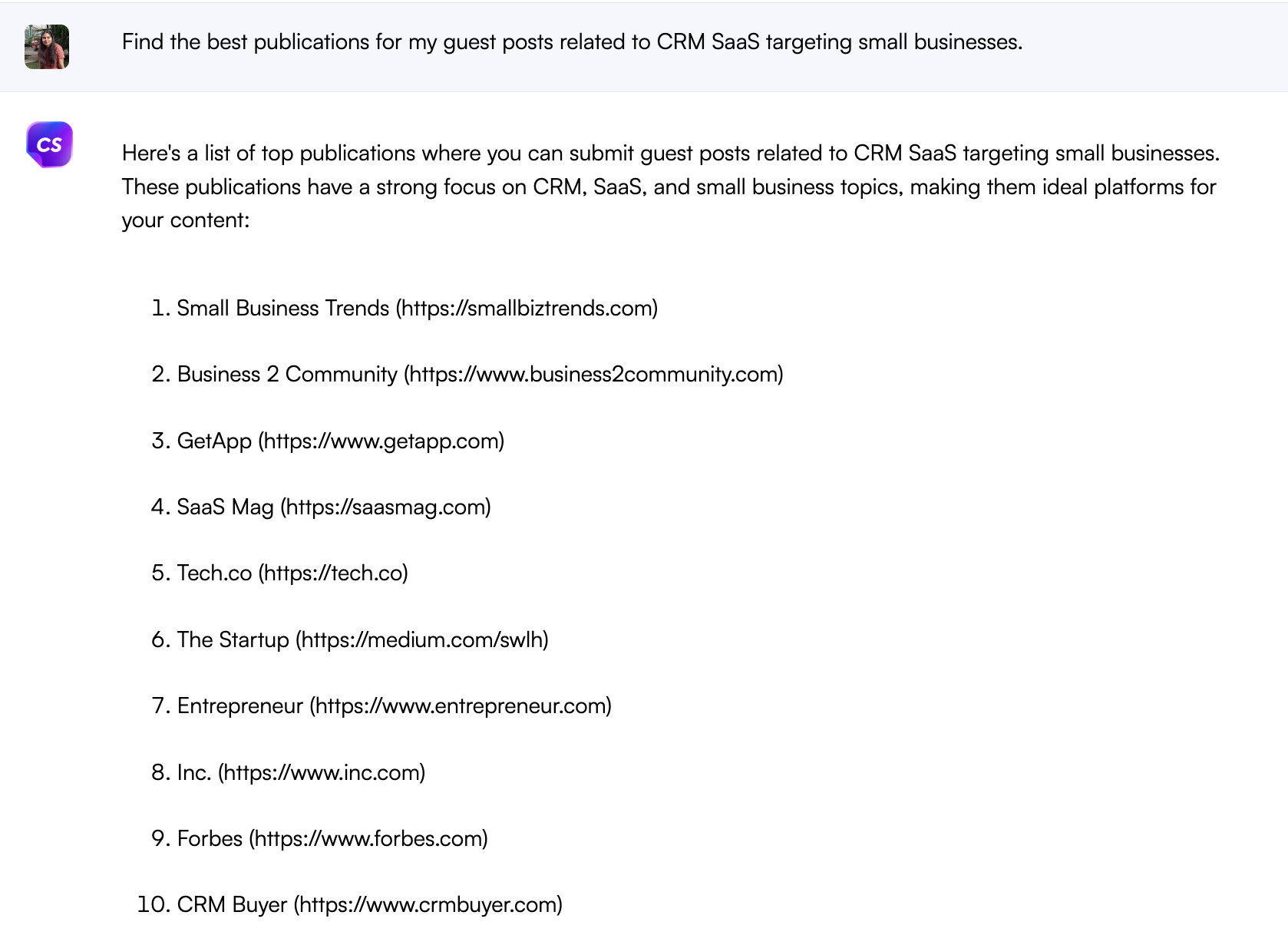 Chatsonic for finding target publications - ChatGPT for email marketing