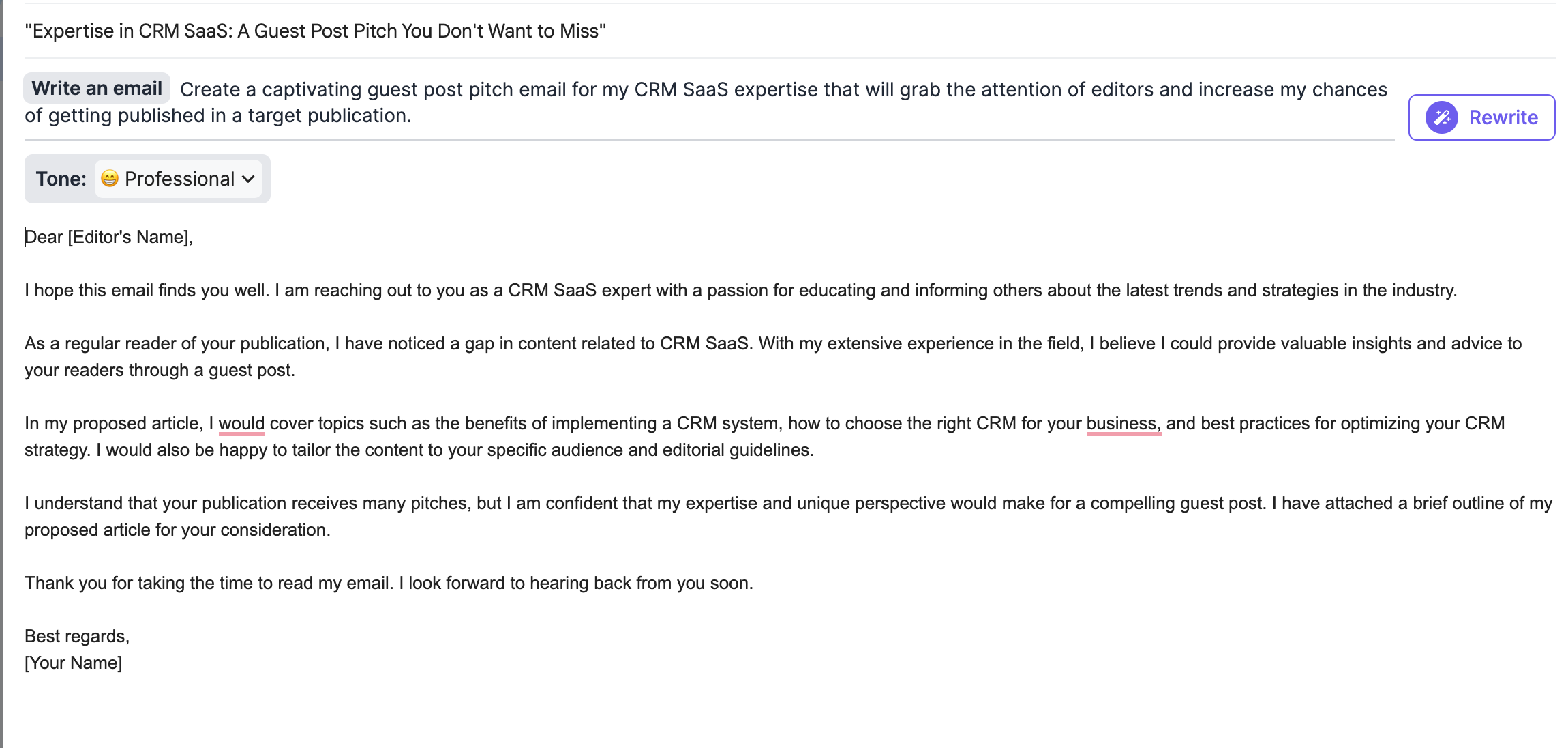 Chatsonic for crafting email copy - ChatGPT for email marketing