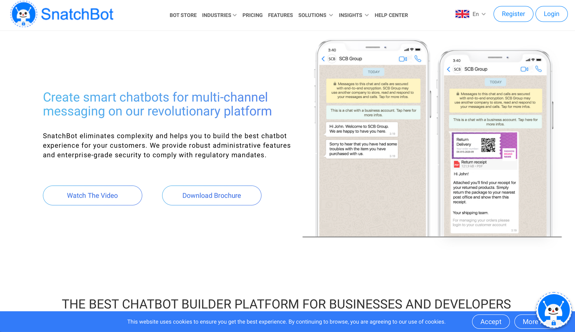 SnatchBot - Ecommerce Chatbots