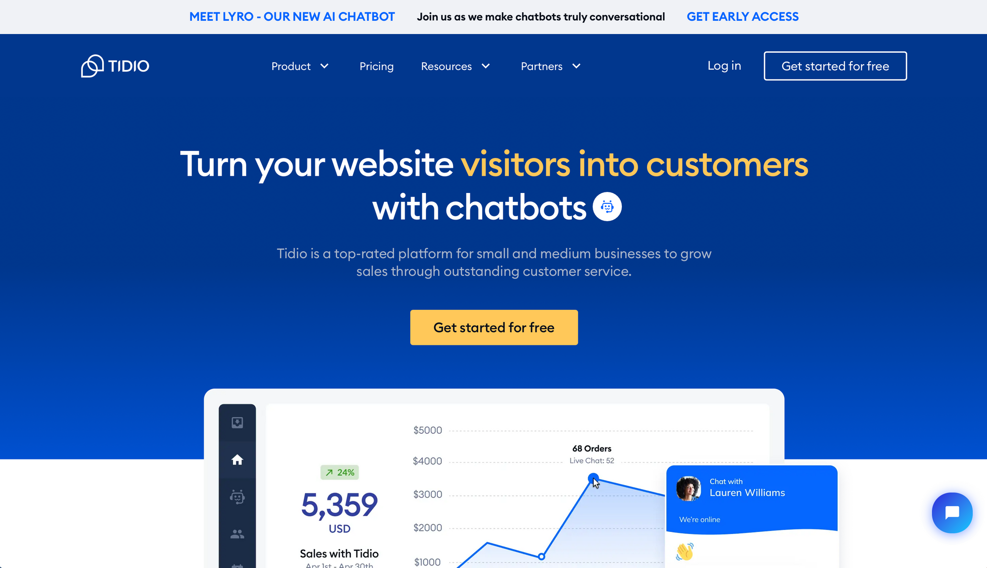 Tidio - Ecommerce Chatbots