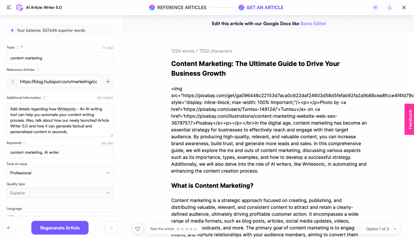 Article Writer 5.0 - Personalized Content