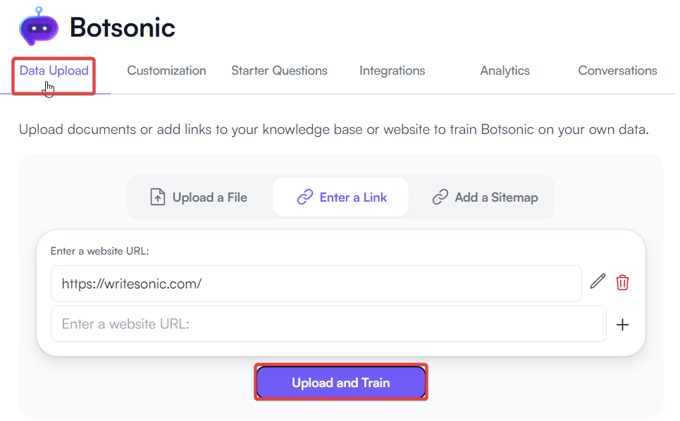 Train Botsonic - How to add live chat to Shopify stores?