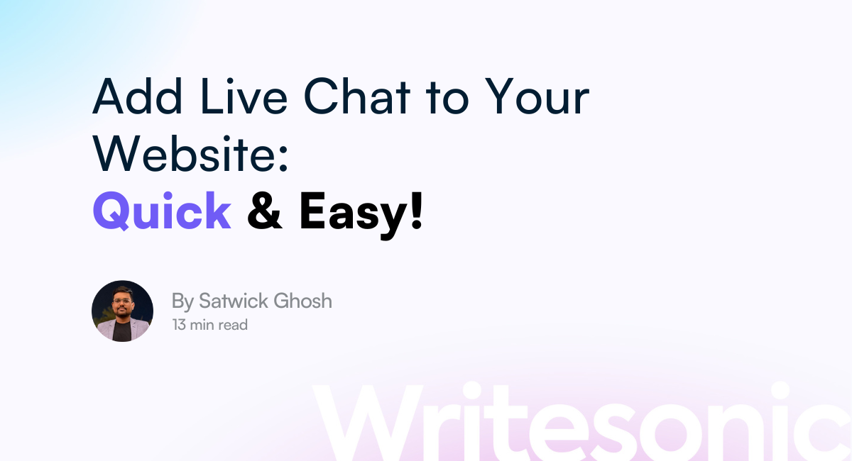 How to add live chat on a website?