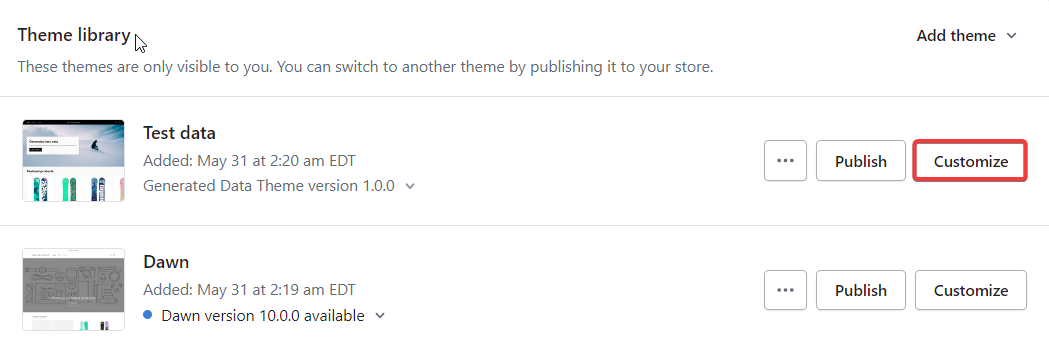 Customize theme - how to add live chat to Shopify store