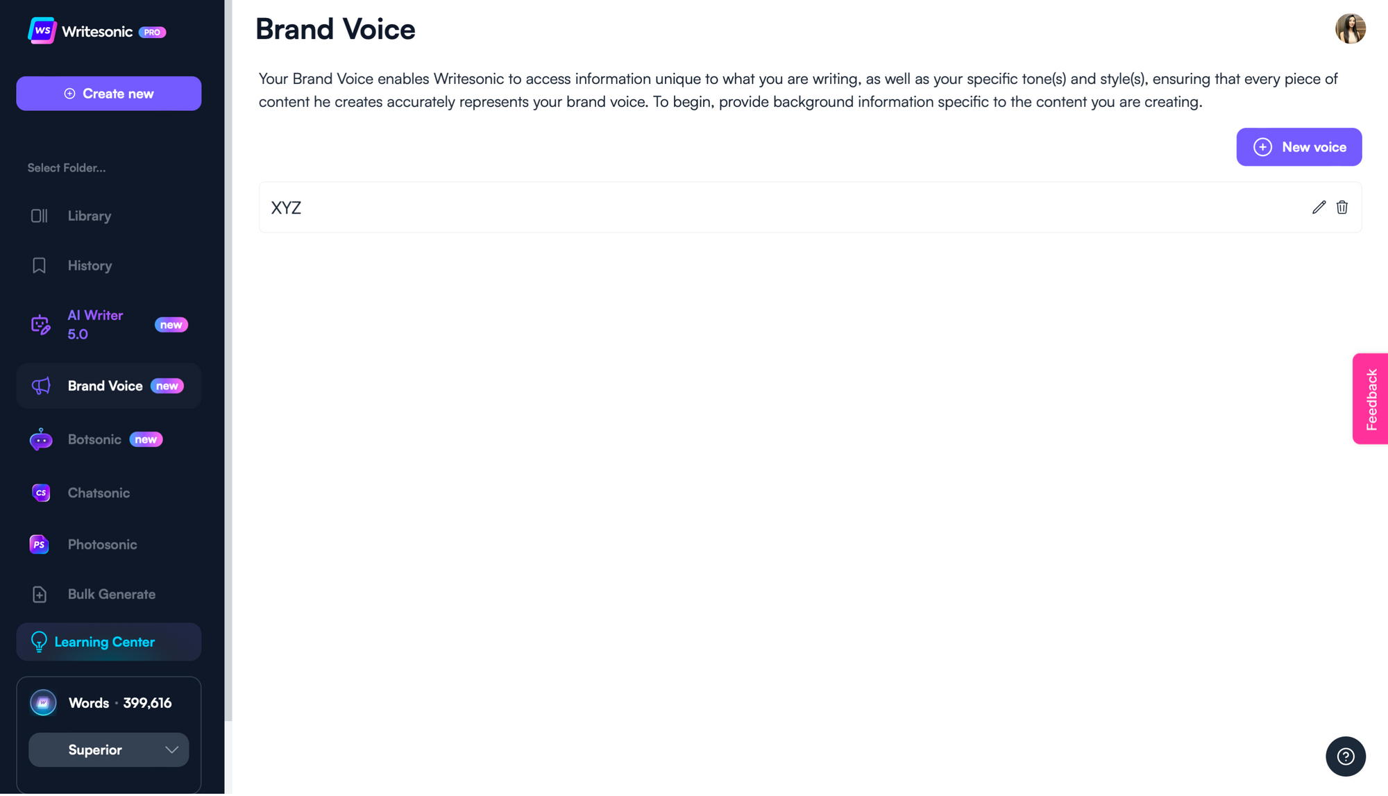 Build your brand voice with Ewritesonic - brand identity